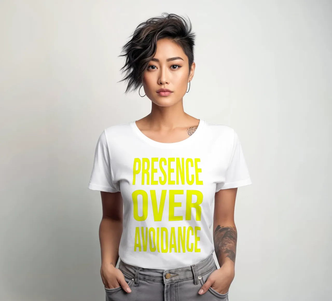 OVER Series- presence over avoidance (5 colors) t-shirt da donna da OVER SERIES