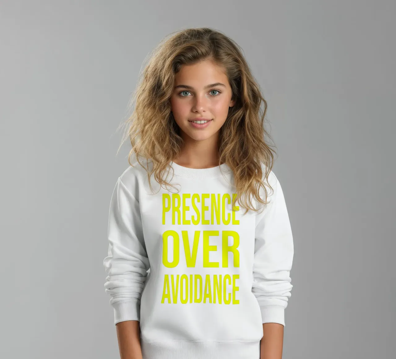 OVER Series- bold letters, brave values (5 colors) felpa bambino da OVER SERIES