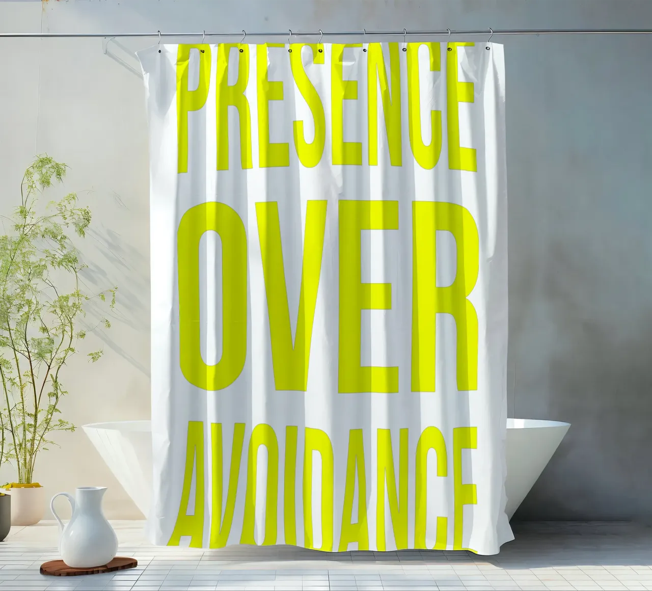 OVER Series- bold letters, brave values (5 colors) tenda da doccia da OVER SERIES