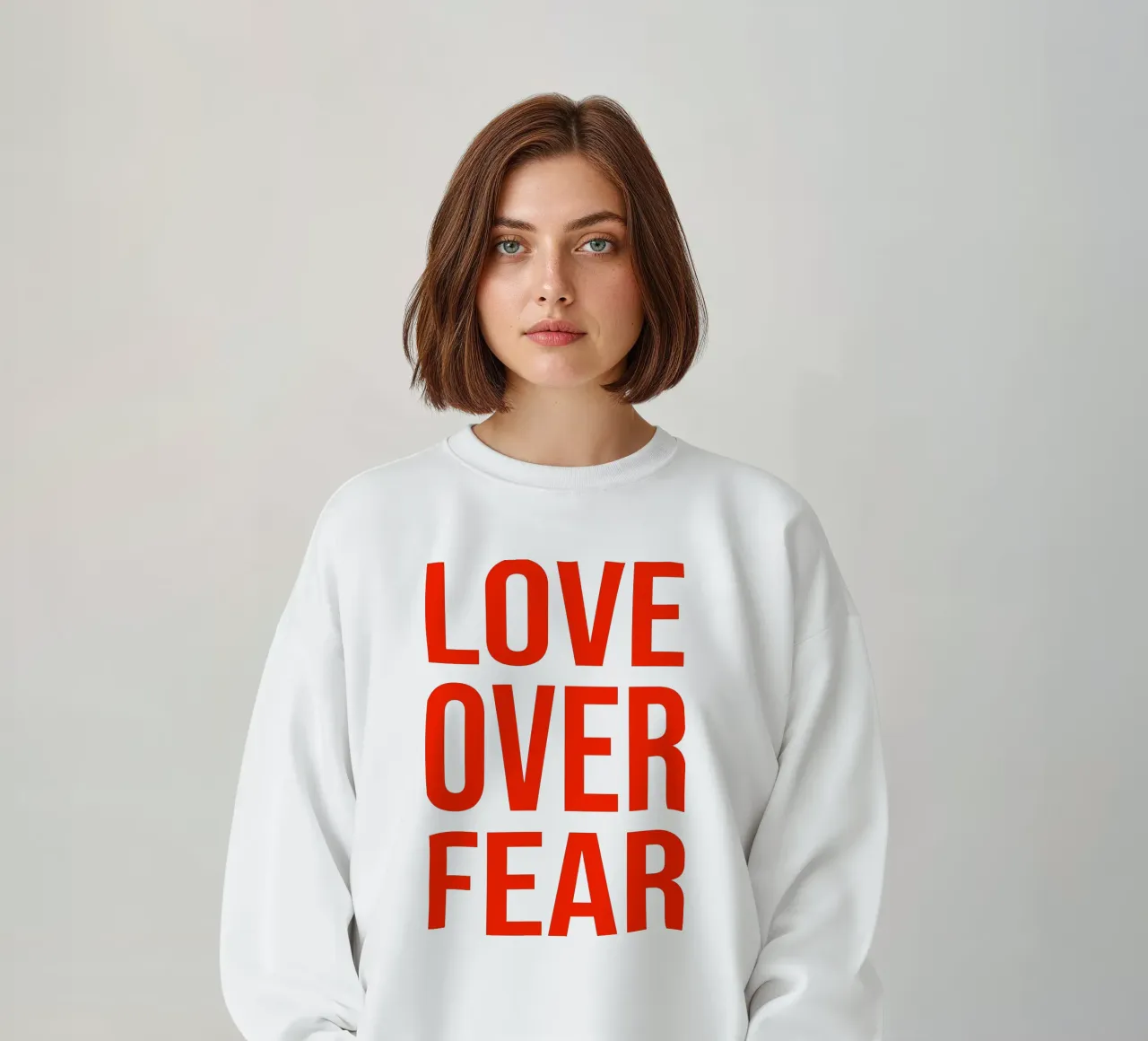 OVER Series- bold letters, brave values (5 colors) sudadera de OVER SERIES