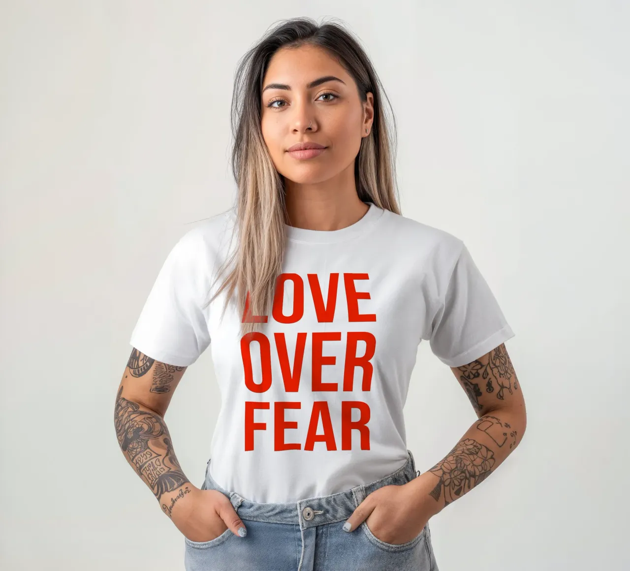 OVER Series- bold letters, brave values (5 colors) t-shirt da OVER SERIES