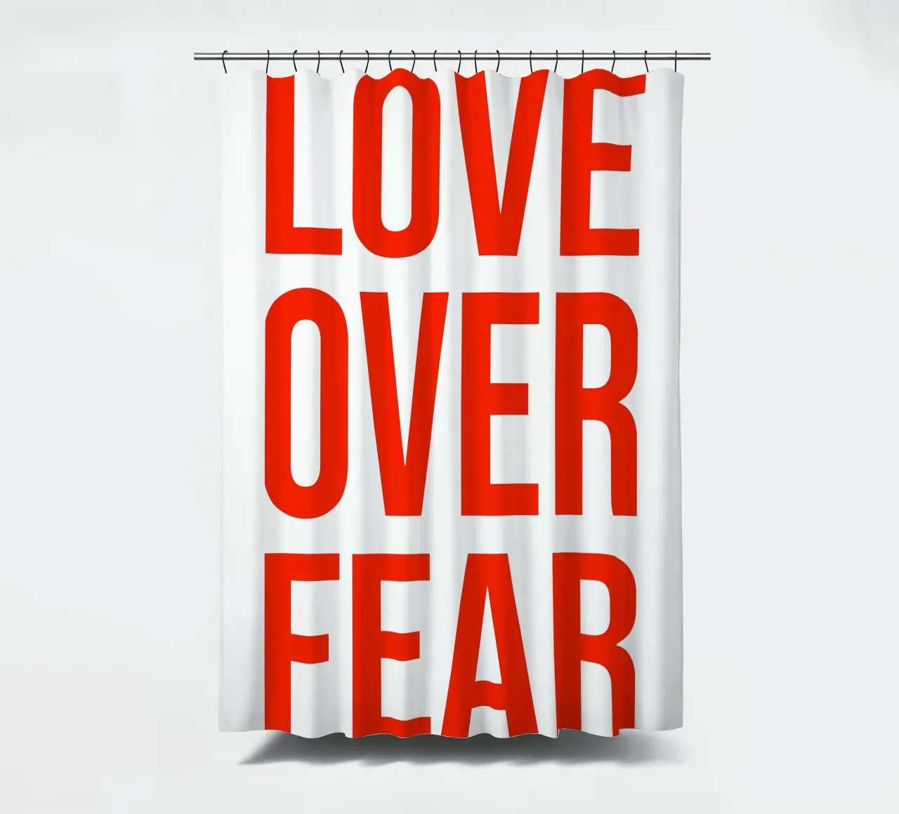 OVER Series- bold letters, brave values (5 colors) tenda da doccia da OVER SERIES