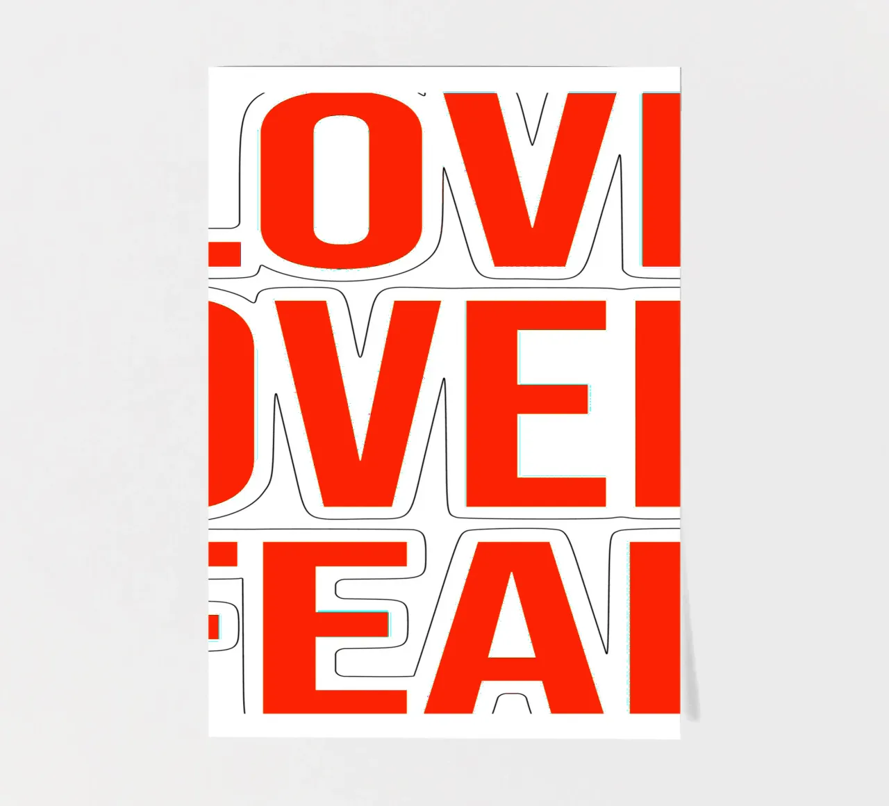 OVER Series- love over fear (5 colors) foglio adesivo da OVER SERIES