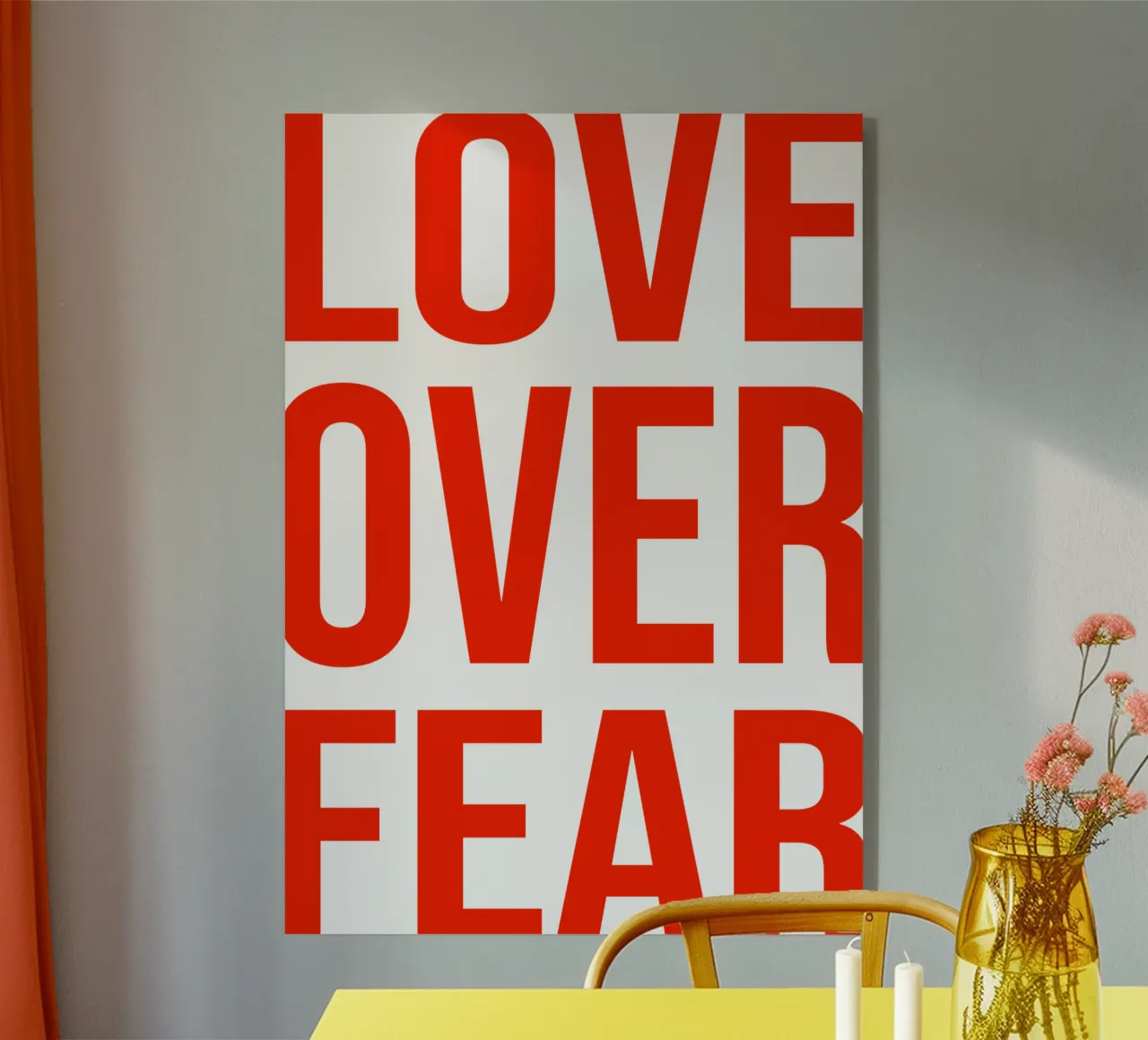 OVER Series- bold letters, brave values (5 colors) plexiglass da OVER SERIES
