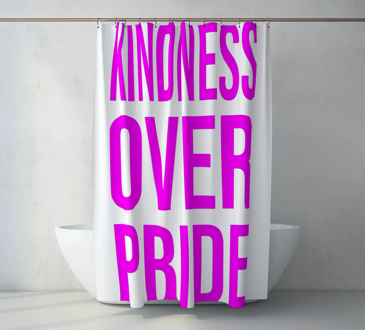 OVER Series- bold letters, brave values (5 colors) tenda da doccia da OVER SERIES