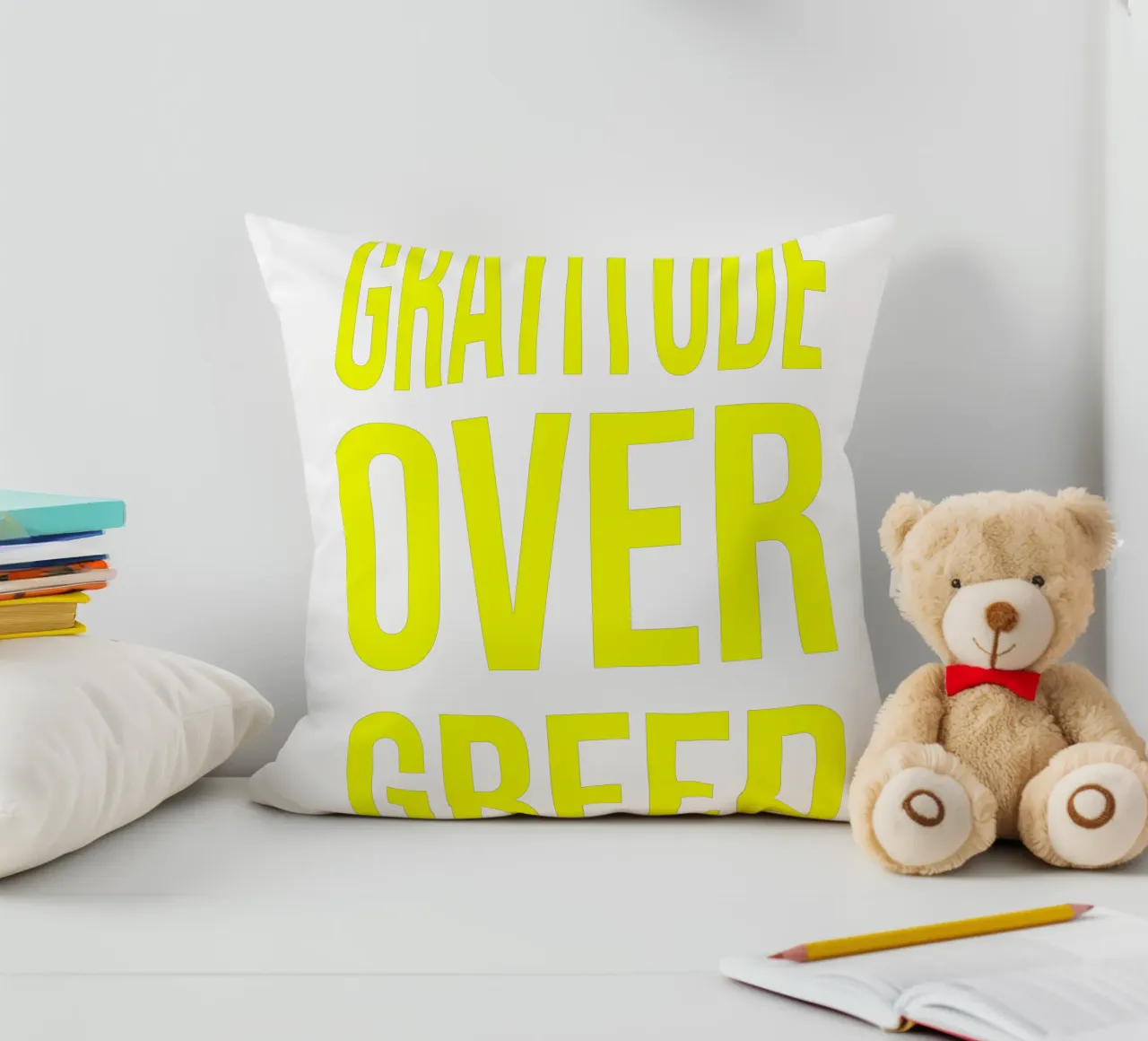 OVER Series- bold letters, brave values (5 colors) cuscino da OVER SERIES