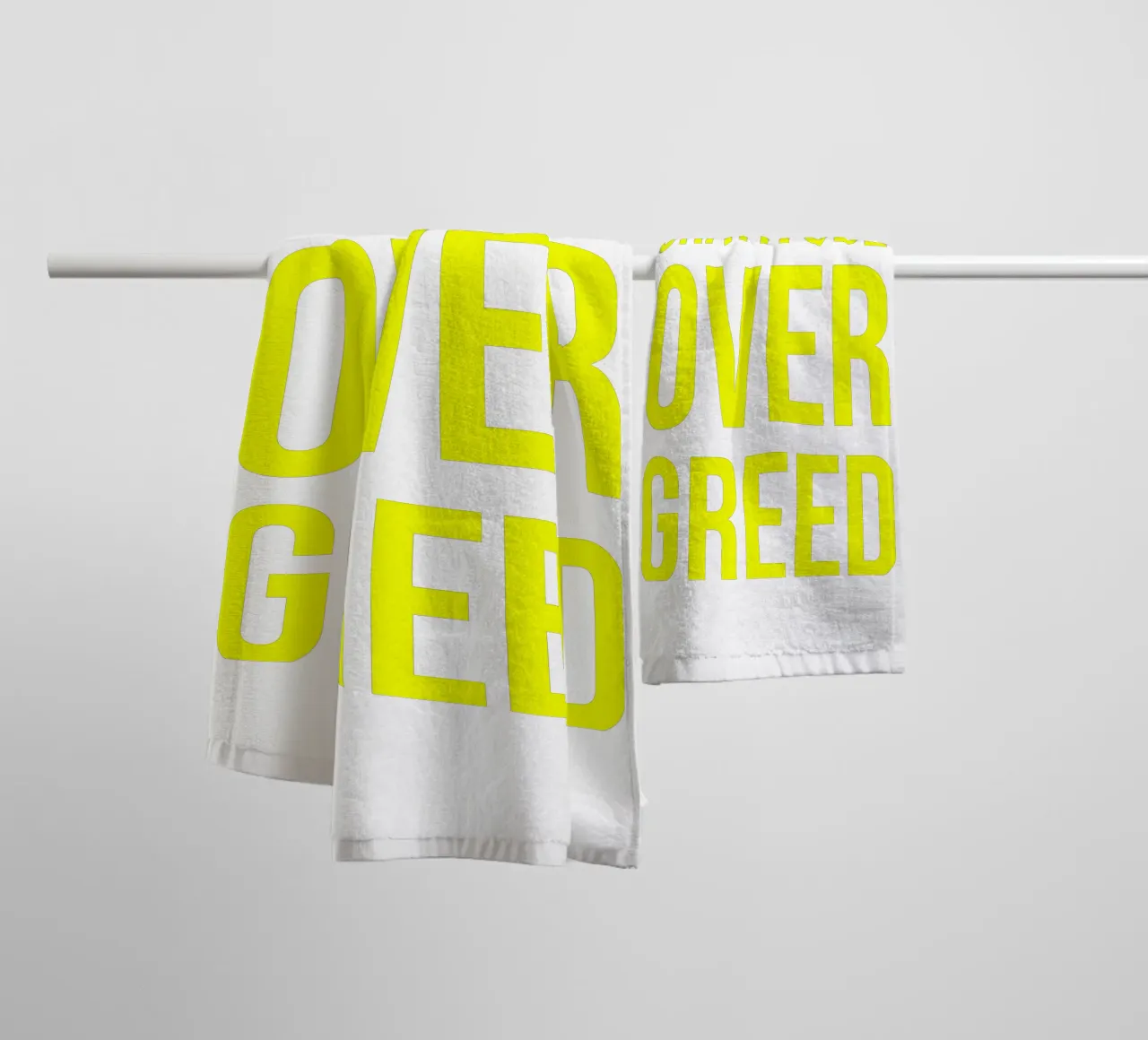 OVER Series- bold letters, brave values (5 colors) asciugamano da bagno da OVER SERIES
