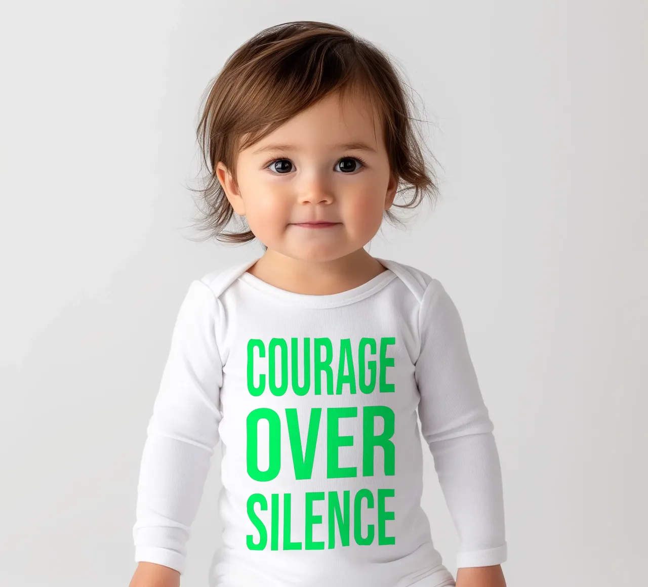 OVER Series- courage over silence (5 colors) body neonato maniche lunghe da OVER SERIES