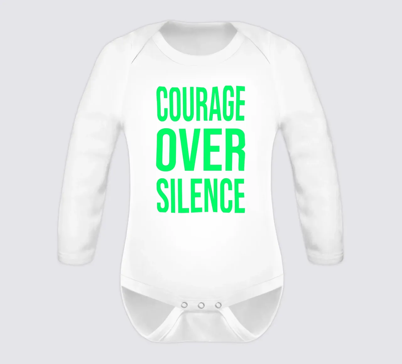 OVER Series- courage over silence (5 colors) body neonato maniche lunghe da OVER SERIES