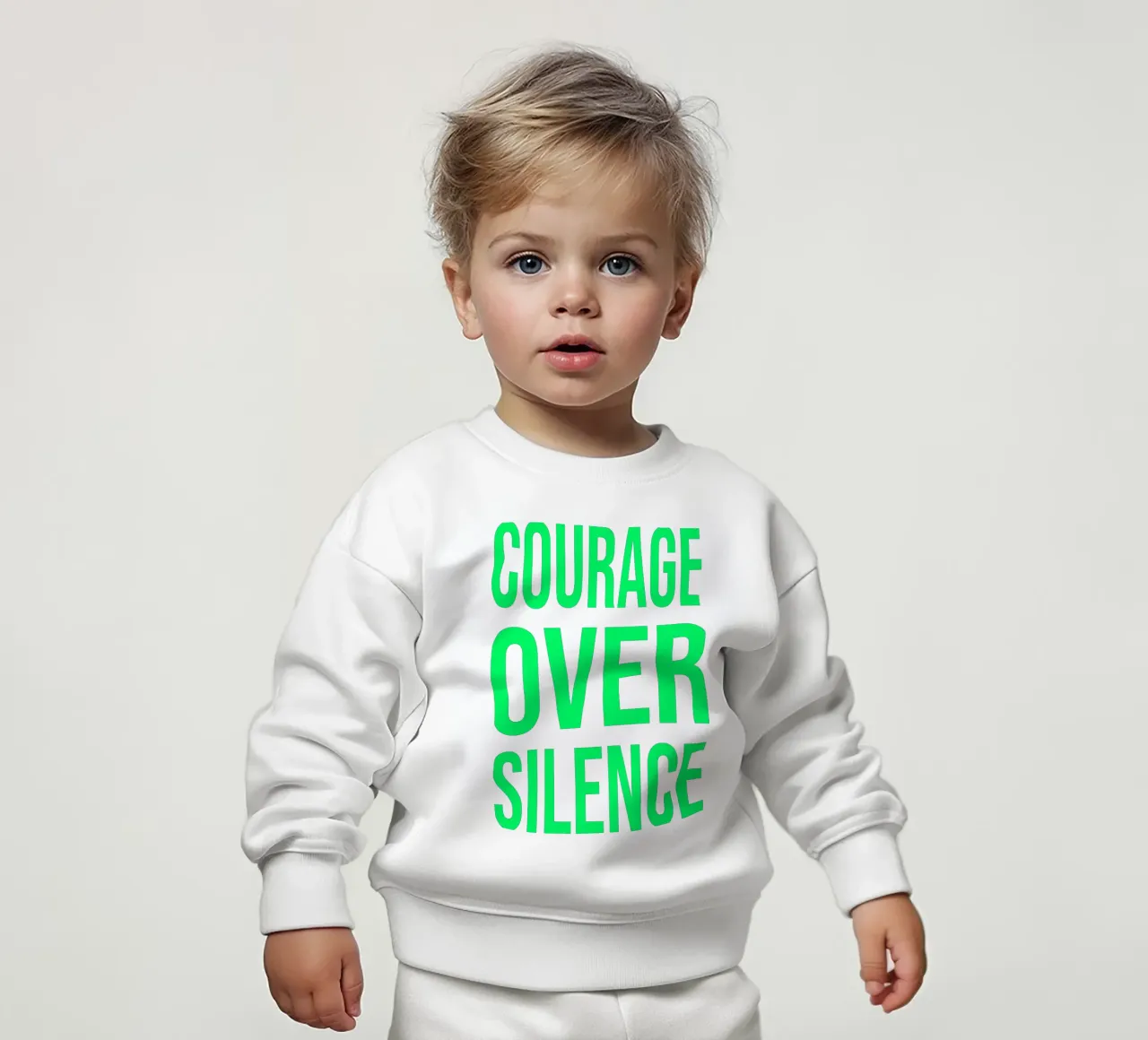 OVER Series- bold letters, brave values (5 colors) felpa neonato da OVER SERIES