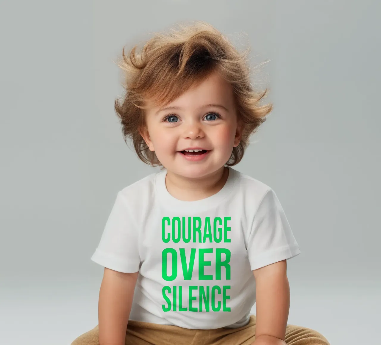 OVER Series- bold letters, brave values (5 colors) maglietta neonato da OVER SERIES