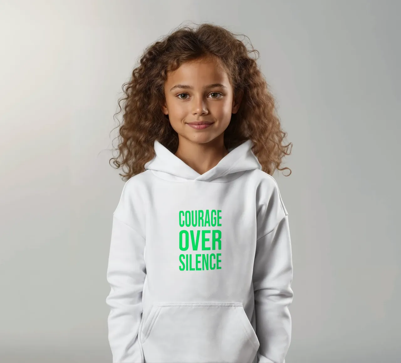 OVER Series- bold letters, brave values (5 colors) felpa bambino con cappuccio da OVER SERIES