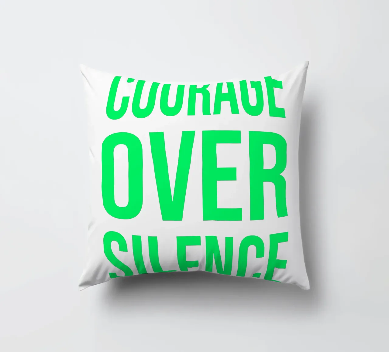 OVER Series- bold letters, brave values (5 colors) cuscino da OVER SERIES