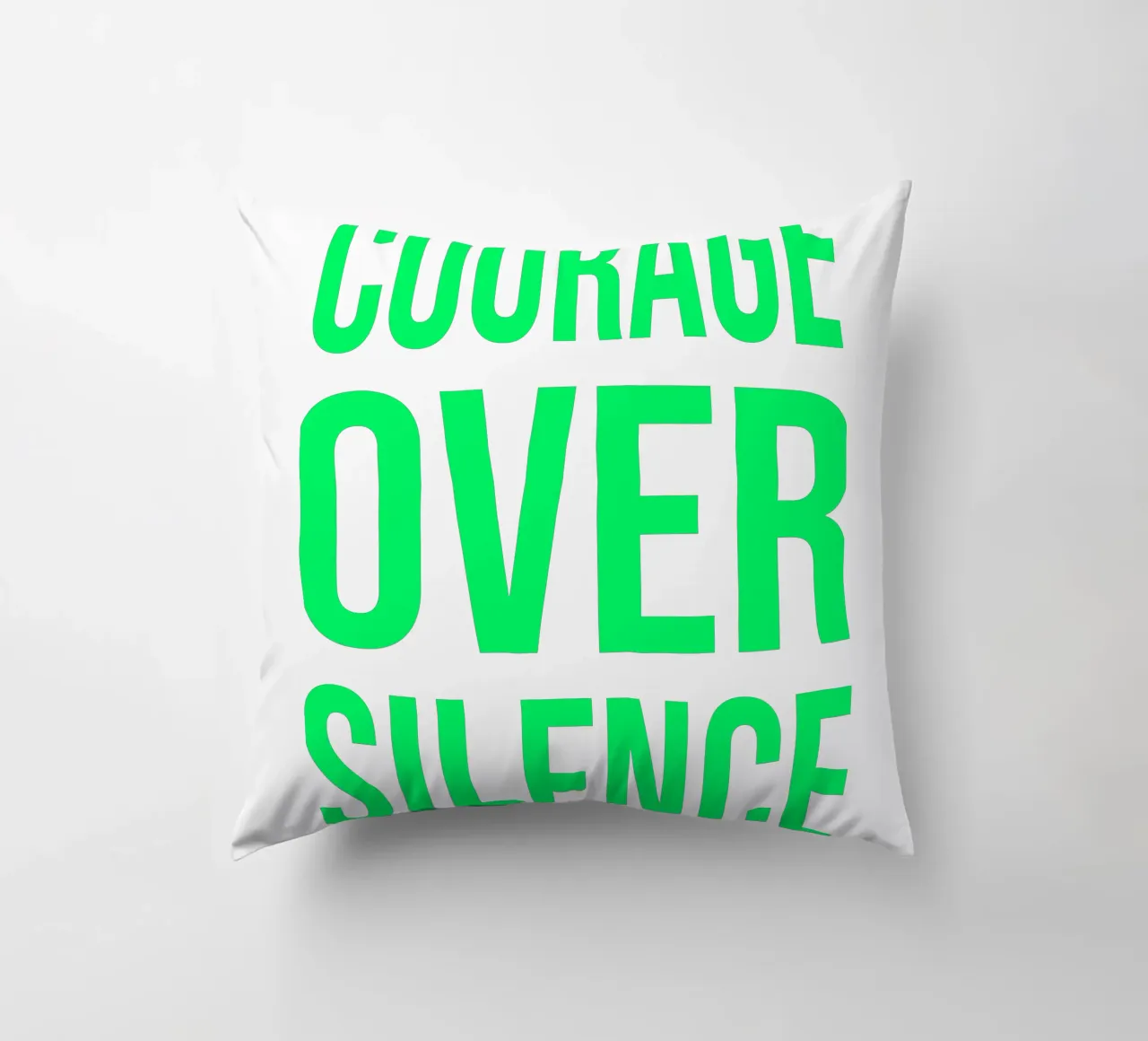 OVER Series- bold letters, brave values (5 colors) cuscino da OVER SERIES
