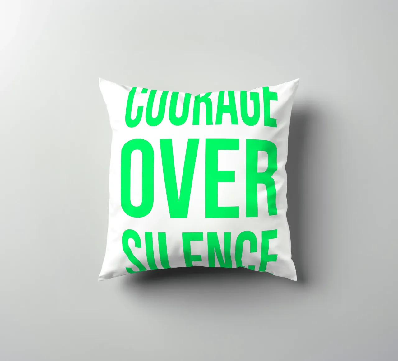 OVER Series- bold letters, brave values (5 colors) cuscino da OVER SERIES