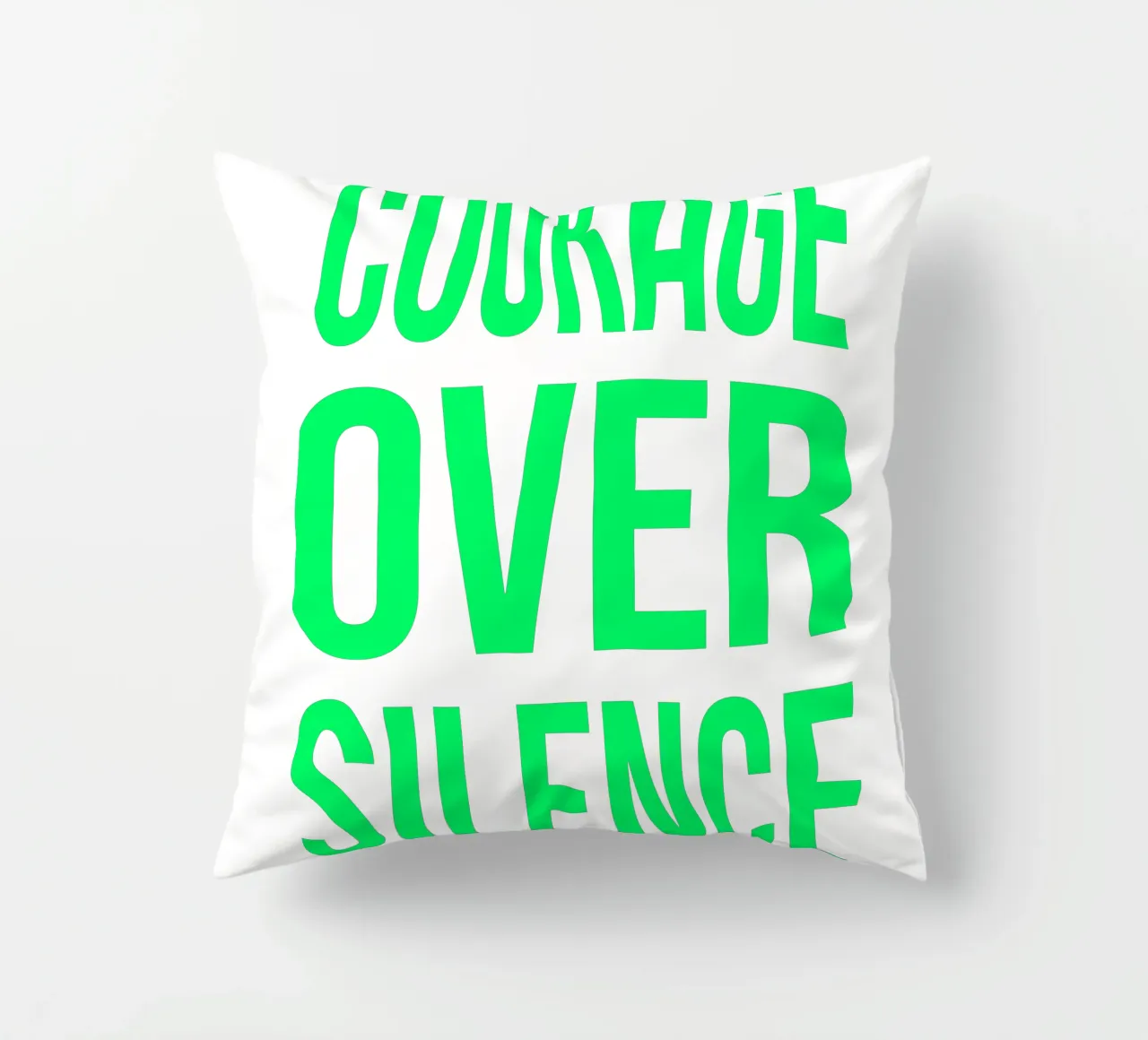 OVER Series- bold letters, brave values (5 colors) cuscino da OVER SERIES