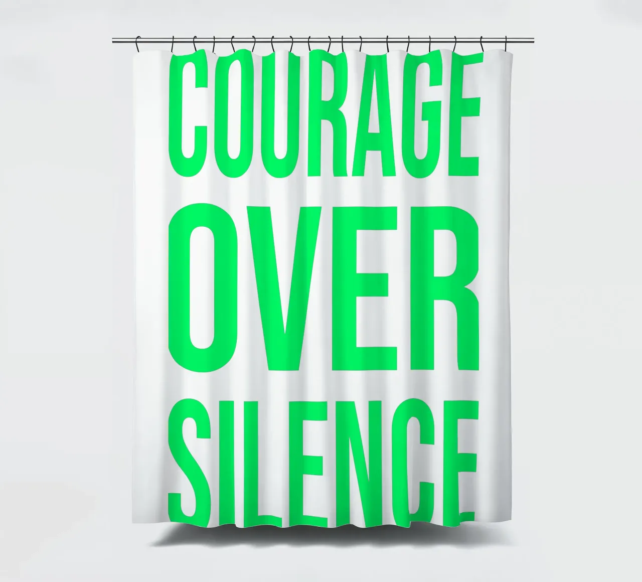 OVER Series- bold letters, brave values (5 colors) tenda da doccia da OVER SERIES