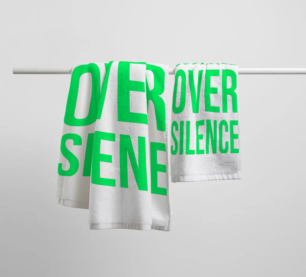 OVER Series- bold letters, brave values (5 colors) asciugamano da bagno da OVER SERIES