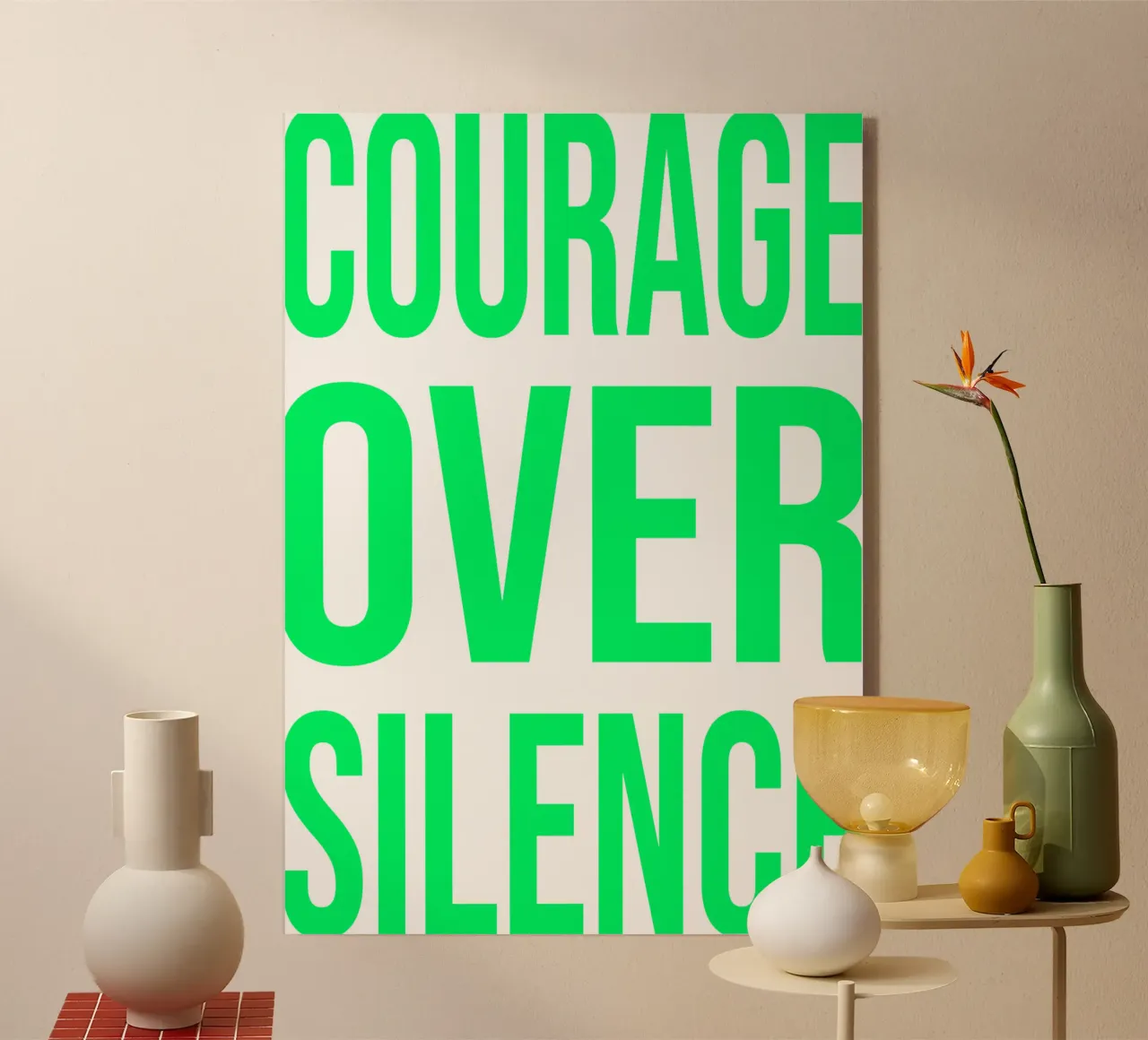OVER Series- bold letters, brave values (5 colors) plexiglass da OVER SERIES
