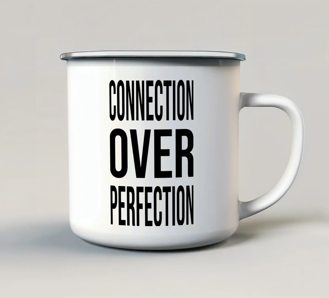 OVER Series- bold letters, brave values (5 colors) tazza in smalto da OVER SERIES