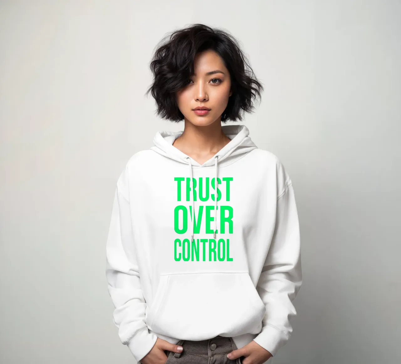 OVER Series- bold letters, brave values (5 colors) felpa con cappuccio da OVER SERIES