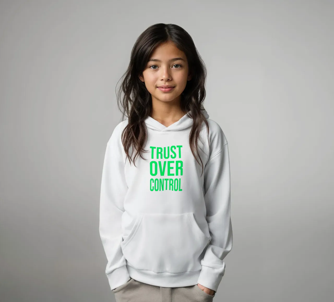 OVER Series- bold letters, brave values (5 colors) felpa bambino con cappuccio da OVER SERIES