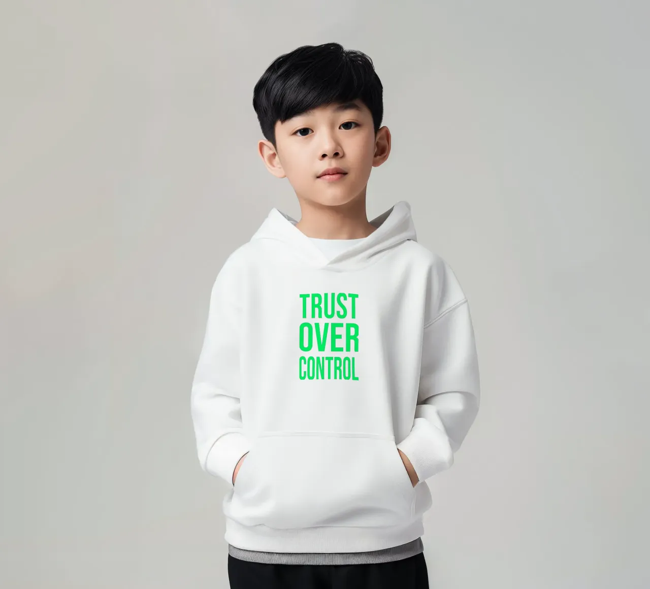 OVER Series- bold letters, brave values (5 colors) felpa bambino con cappuccio da OVER SERIES