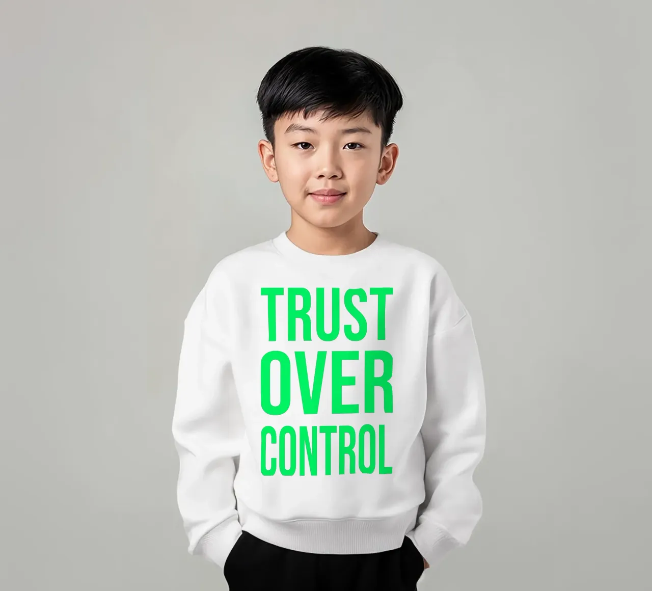 OVER Series- bold letters, brave values (5 colors) felpa bambino da OVER SERIES