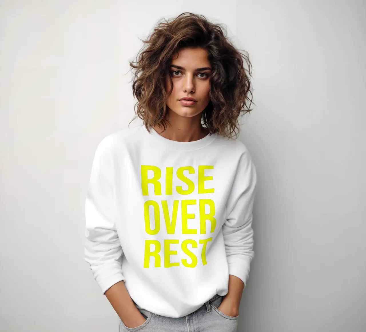 OVER Series- bold letters, brave values (5 colors) felpa da OVER SERIES