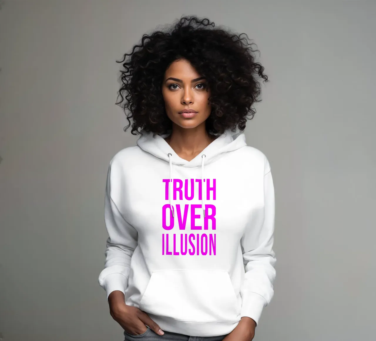 OVER Series- bold letters, brave values (5 colors) felpa con cappuccio da OVER SERIES