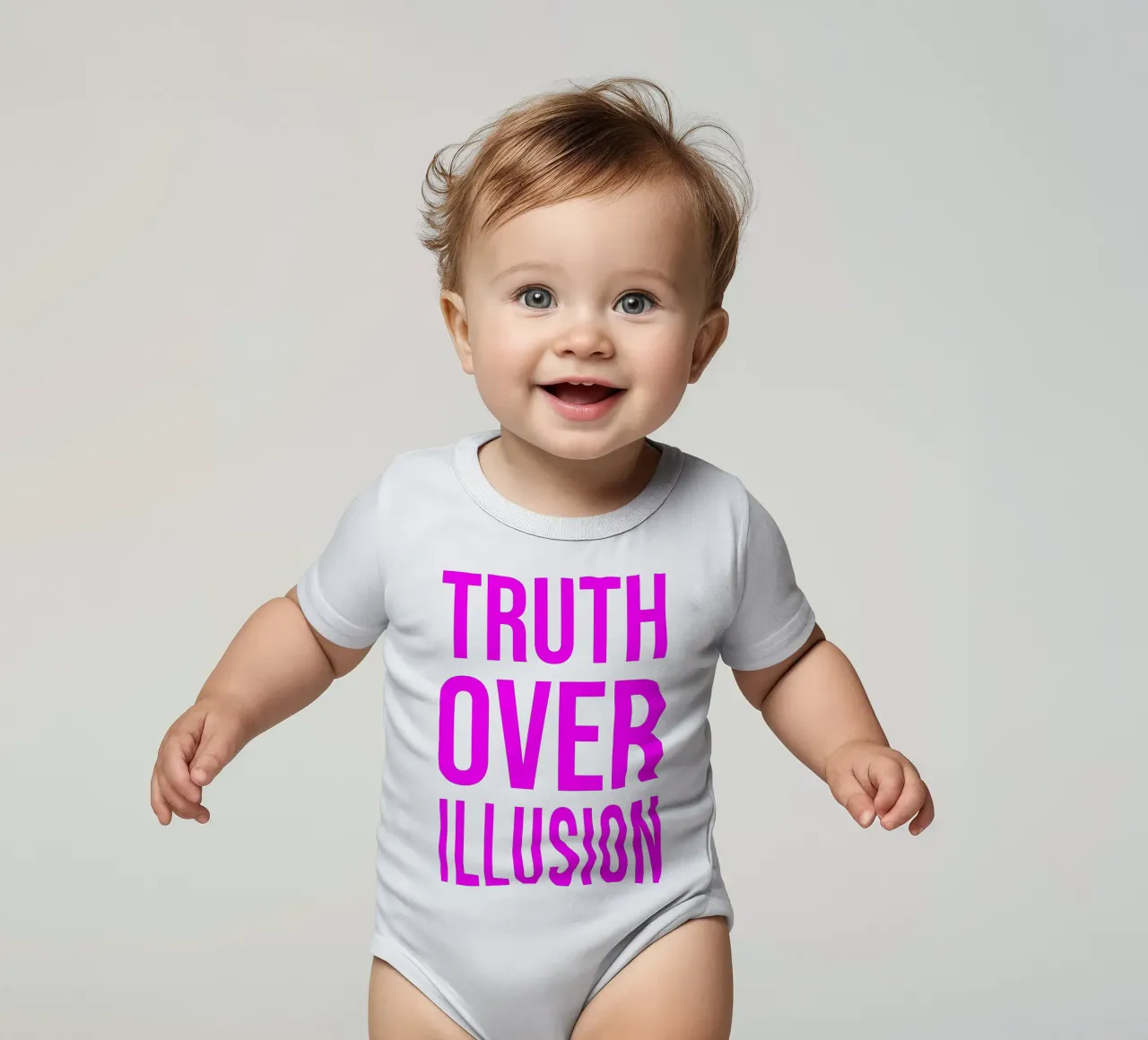 OVER Series- bold letters, brave values (5 colors) body neonato maniche corte da OVER SERIES