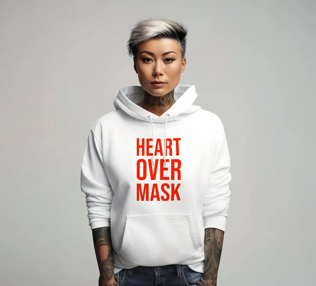 OVER Series- bold letters, brave values (5 colors) sudadera con capucha de OVER SERIES