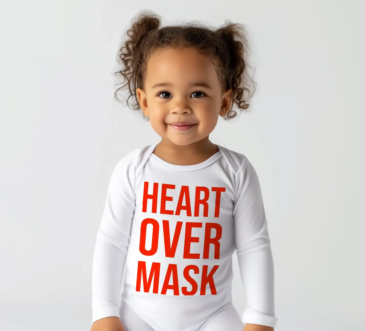 OVER Series- bold letters, brave values (5 colors) body neonato maniche lunghe da OVER SERIES