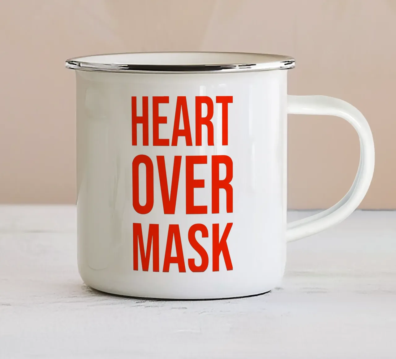 OVER Series- bold letters, brave values (5 colors) tazza in smalto da OVER SERIES