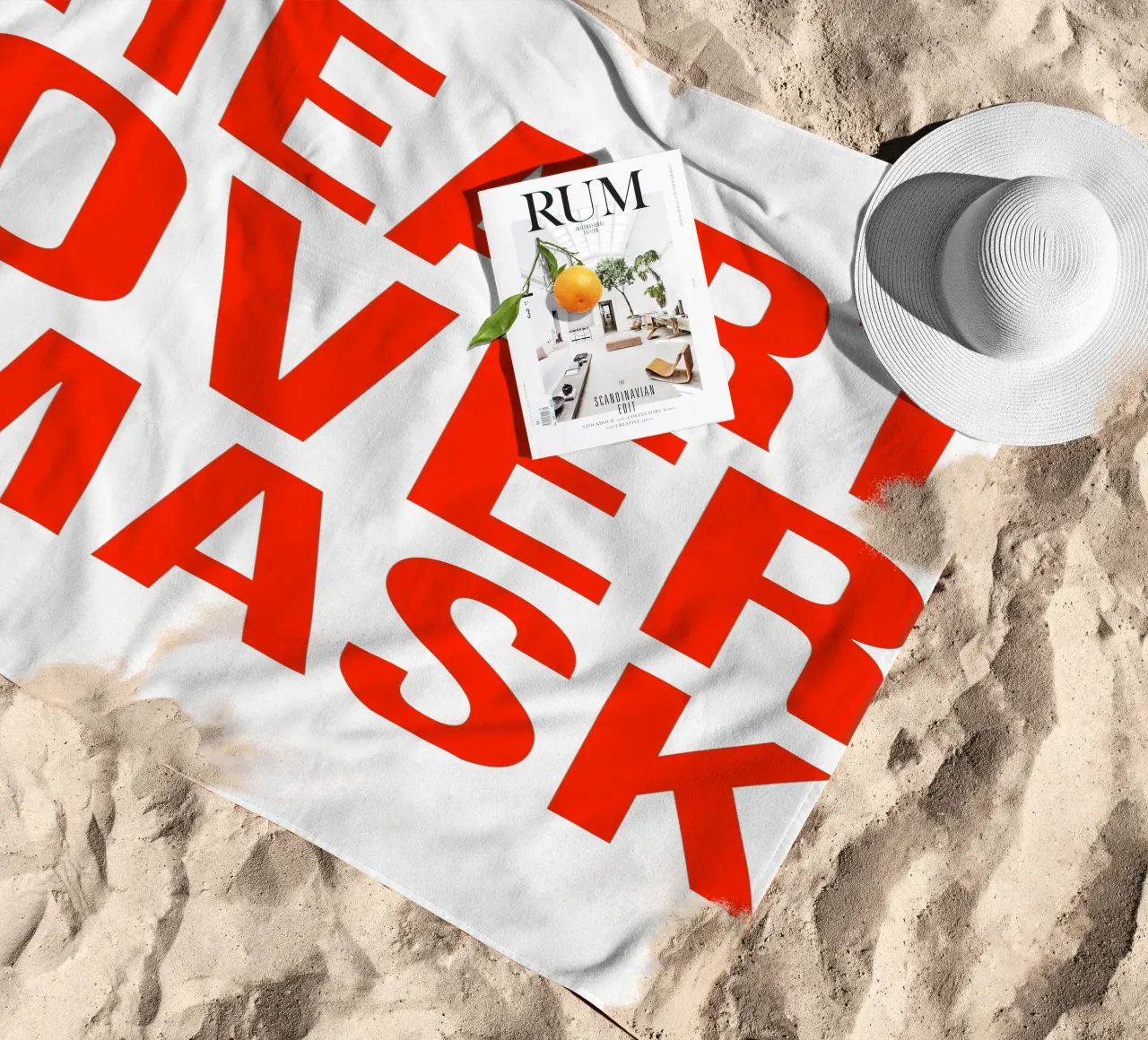 OVER Series- bold letters, brave values (5 colors) telo mare da OVER SERIES