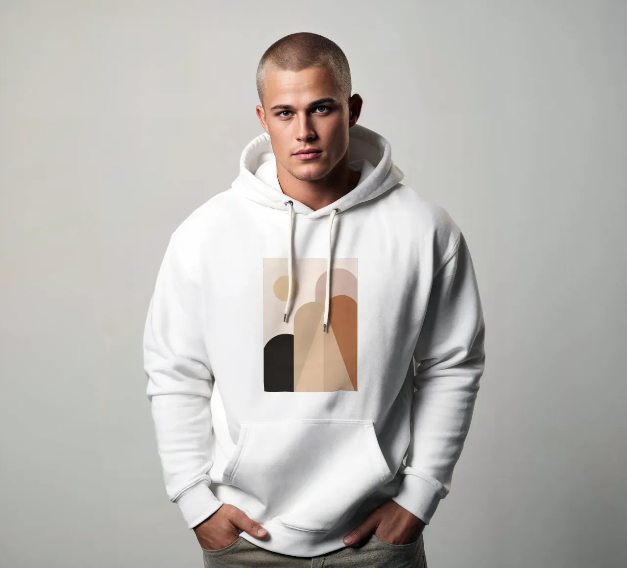 Sole e colline astratte felpa con cappuccio da ThingDesign