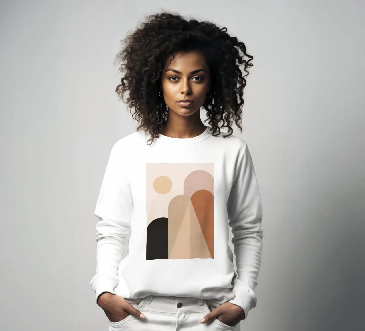 Sole e colline astratte felpa da ThingDesign