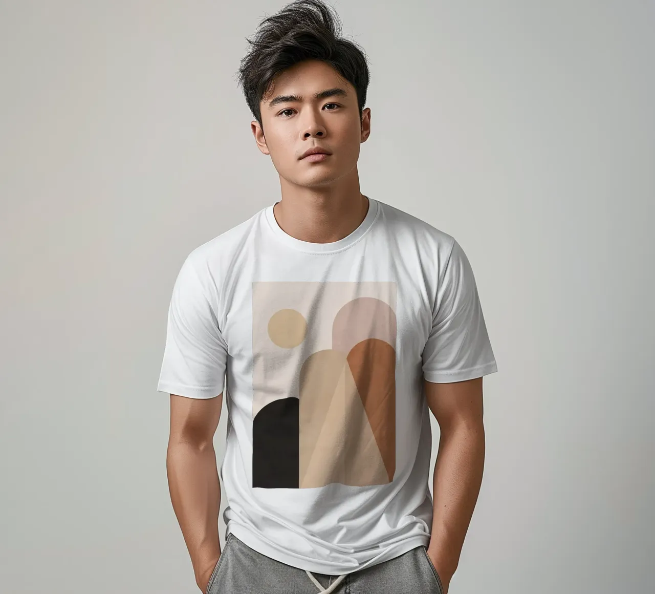 Sole e colline astratte t-shirt da ThingDesign