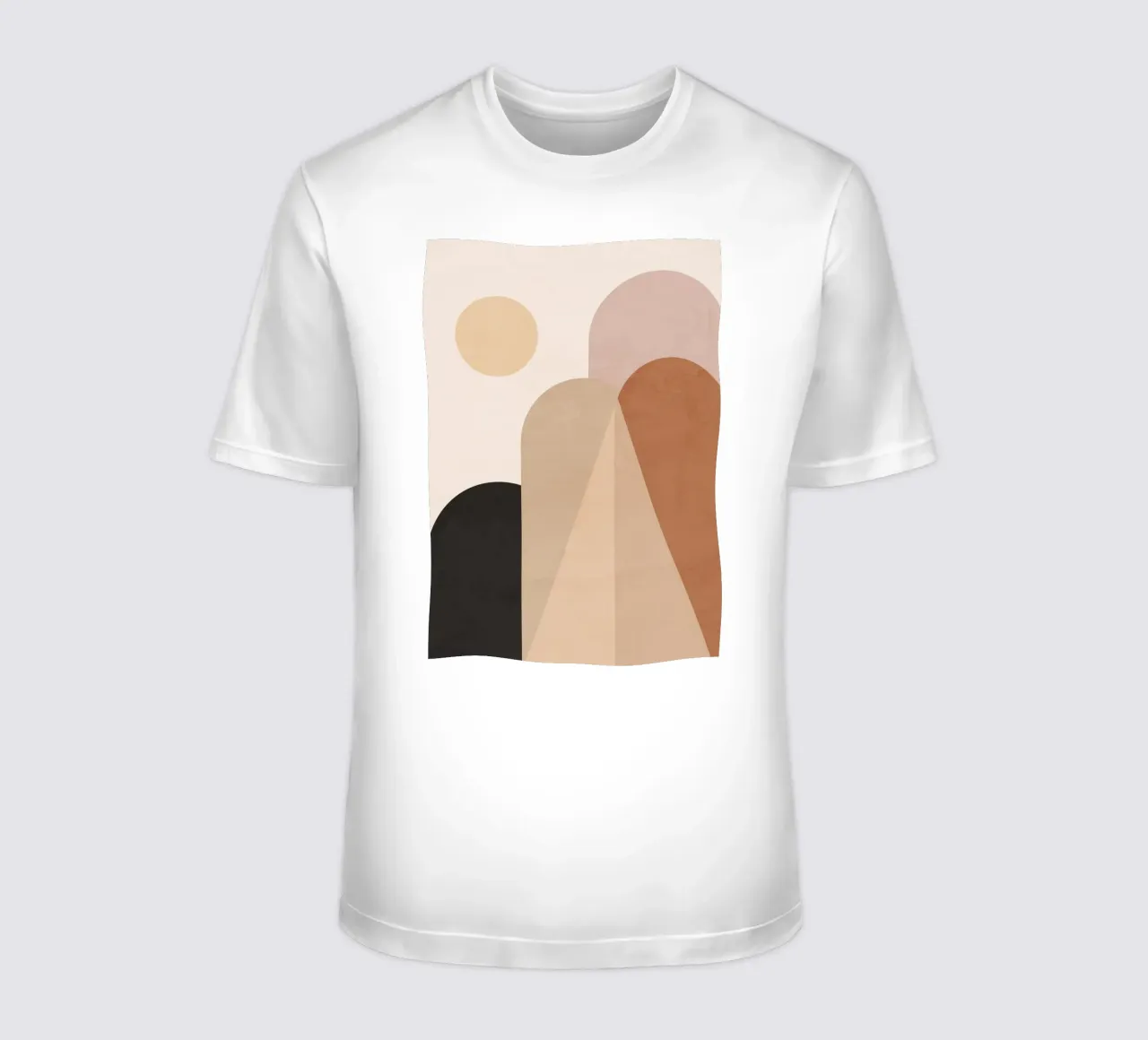 Sole e colline astratte t-shirt da ThingDesign
