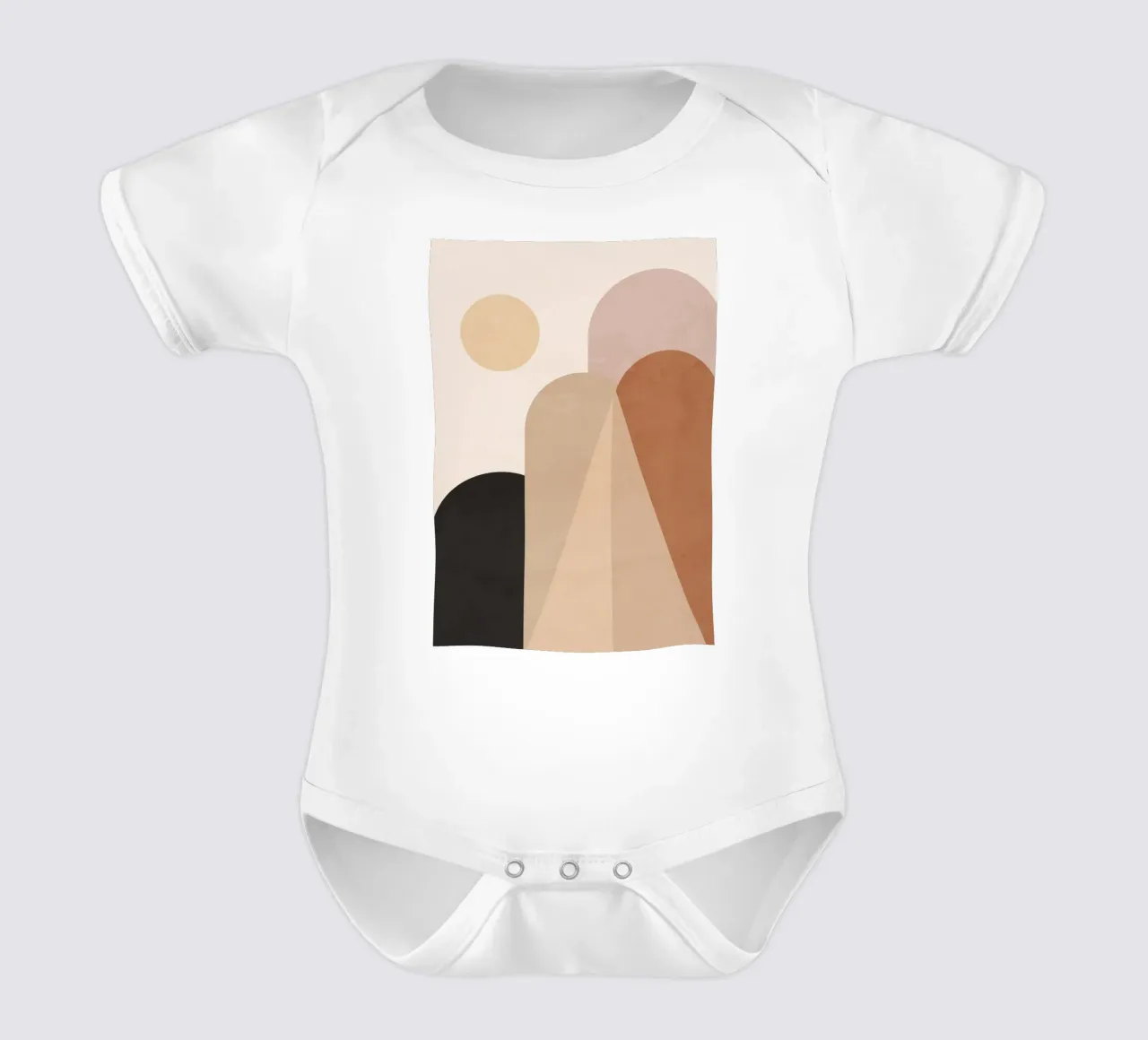 Sole e colline astratte body neonato maniche corte da ThingDesign