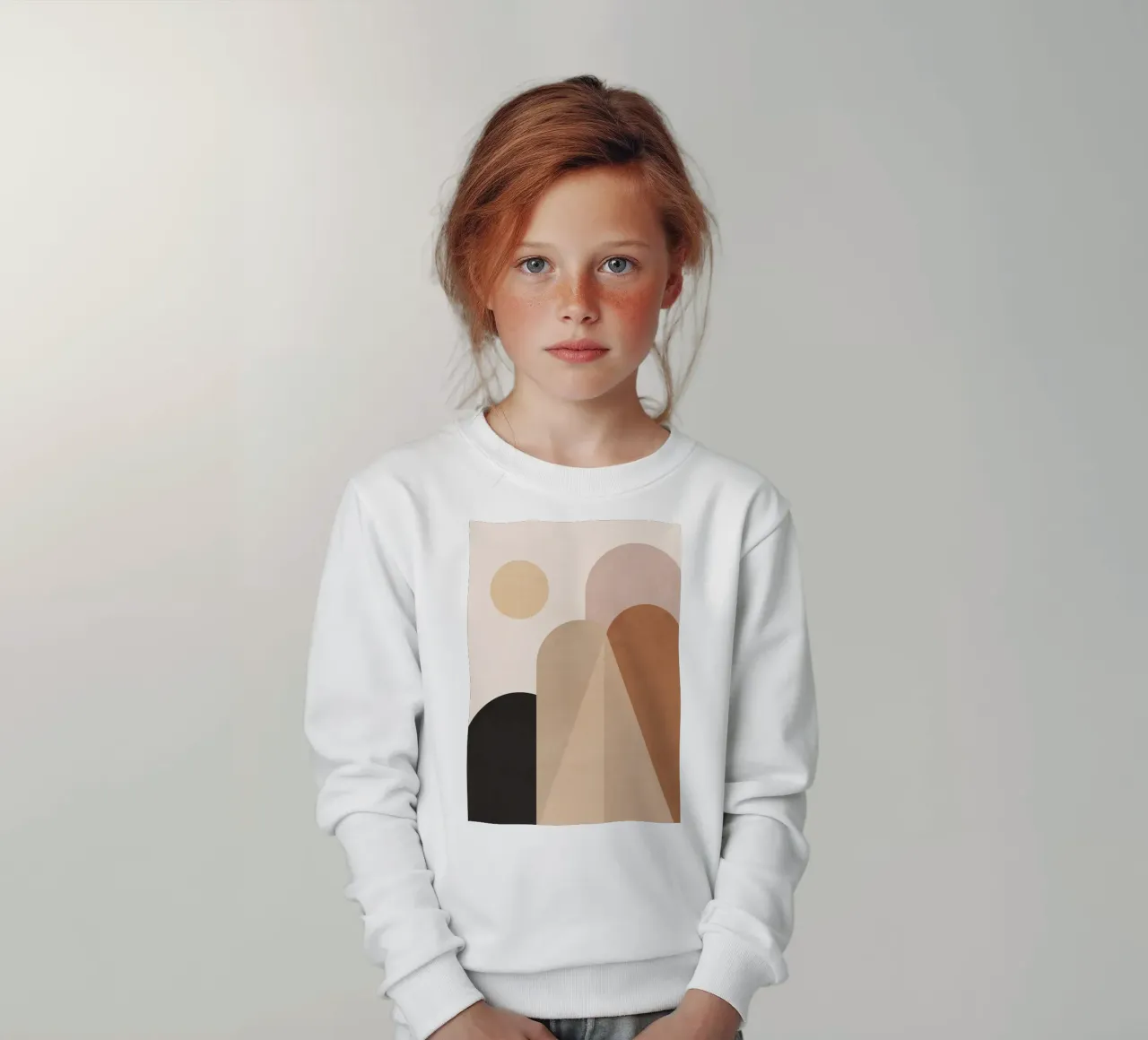 Sole e colline astratte felpa bambino da ThingDesign