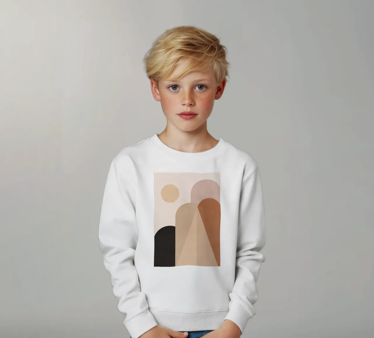 Sole e colline astratte felpa bambino da ThingDesign