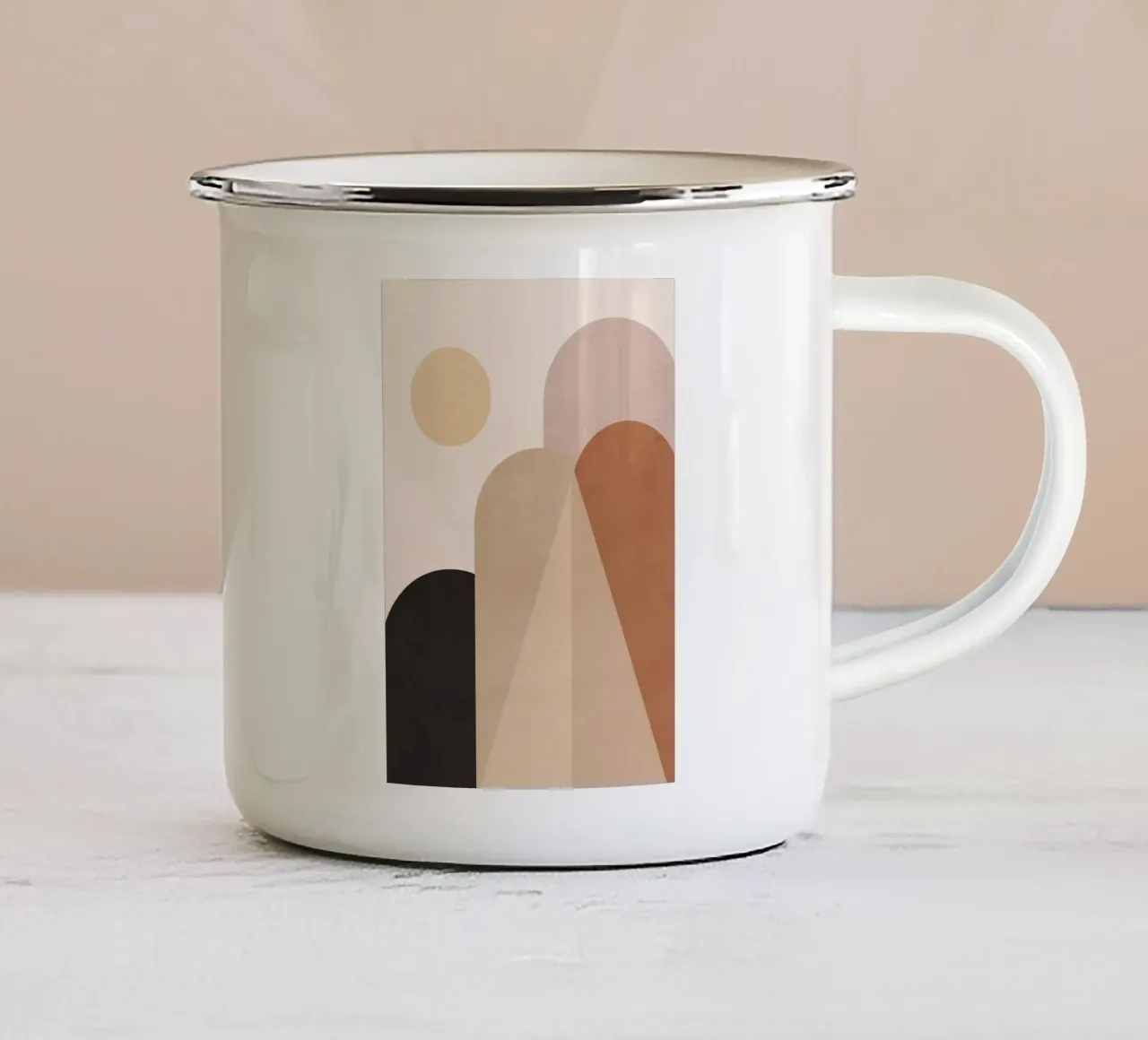 Sole e colline astratte tazza in smalto da ThingDesign