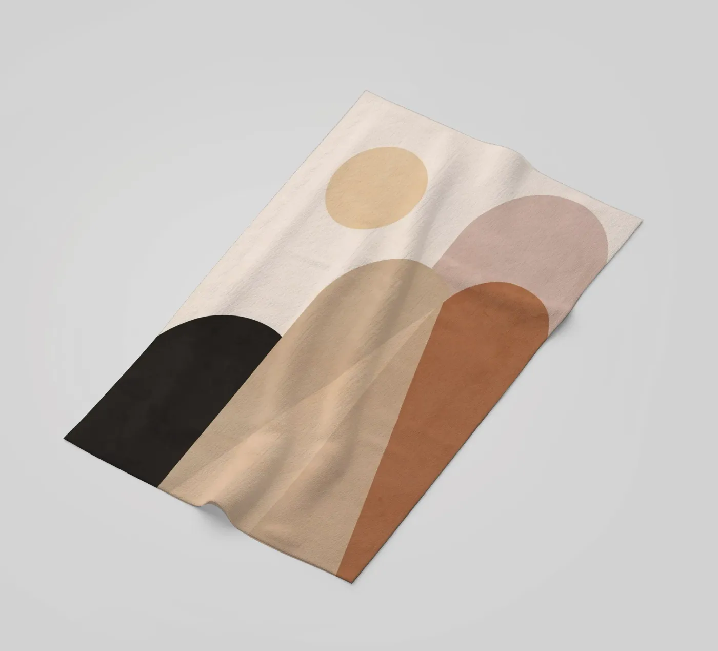 Sole e colline astratte telo mare da ThingDesign