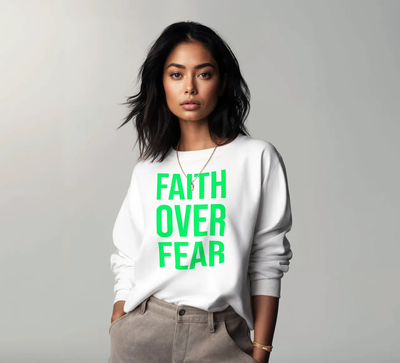 OVER Series- bold letters, brave values (5 colors) felpa da OVER SERIES