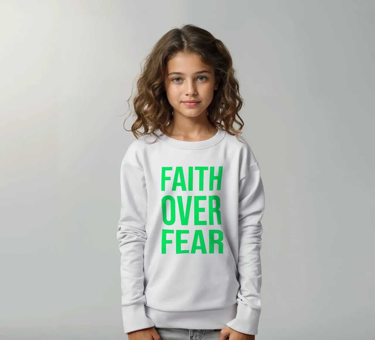 OVER Series- bold letters, brave values (5 colors) felpa bambino da OVER SERIES
