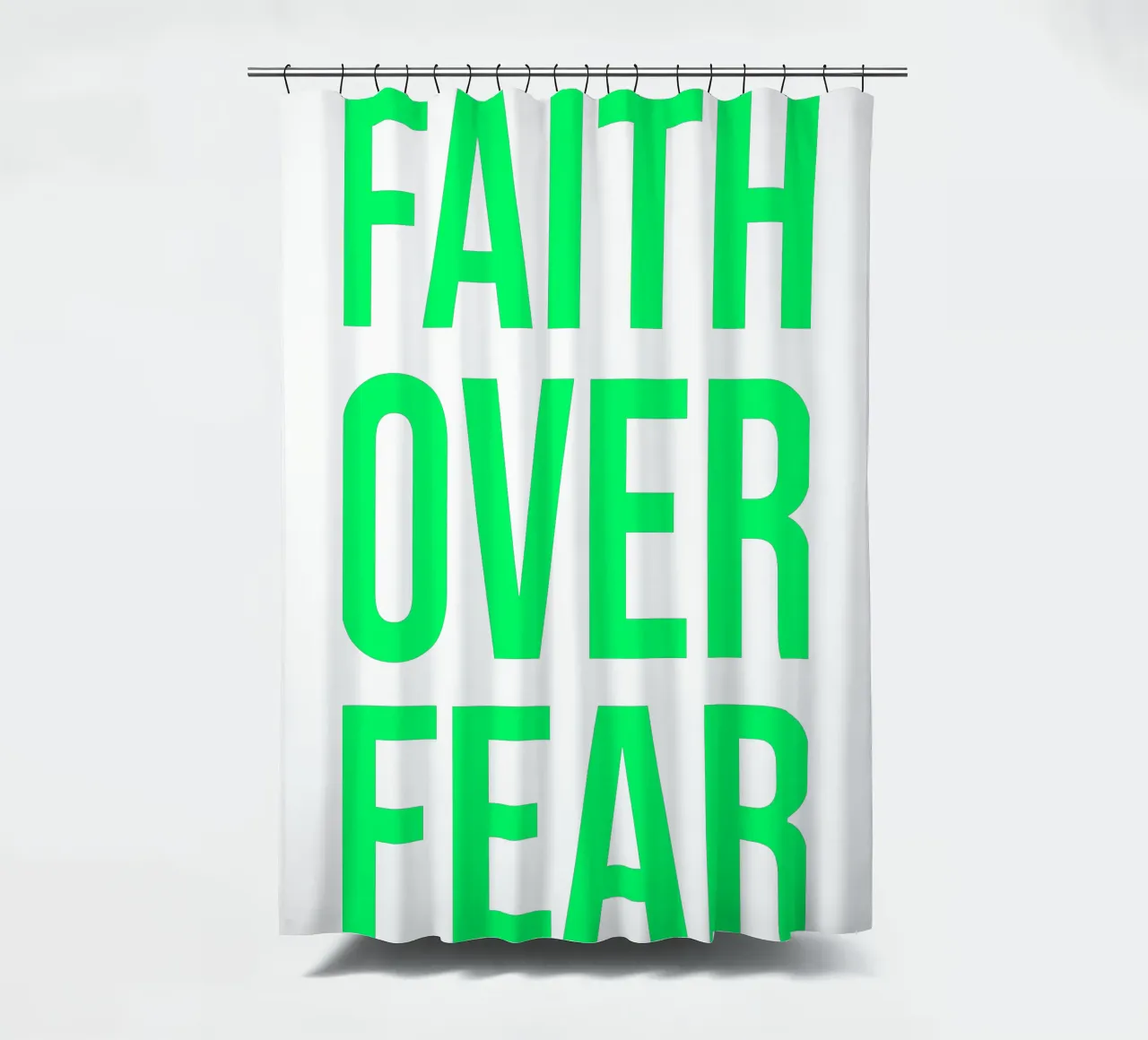 OVER Series- bold letters, brave values (5 colors) tenda da doccia da OVER SERIES
