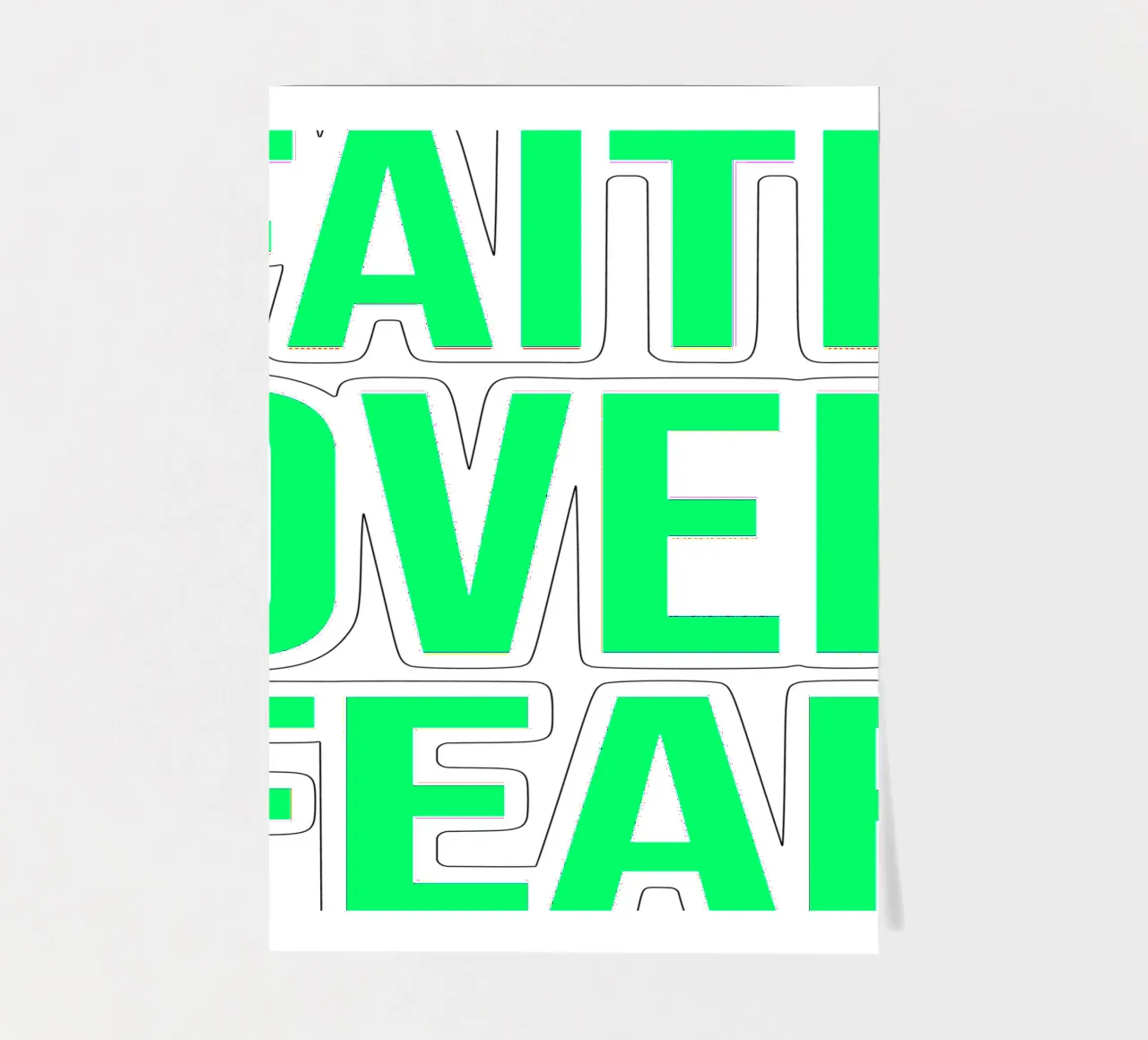 OVER Series- bold letters, brave values (5 colors) foglio adesivo da OVER SERIES