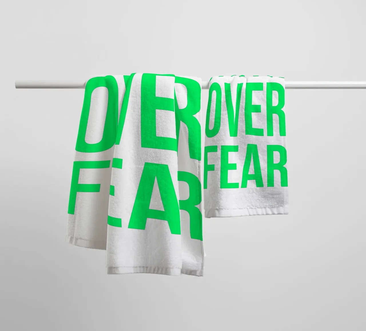 OVER Series- bold letters, brave values (5 colors) asciugamano da bagno da OVER SERIES