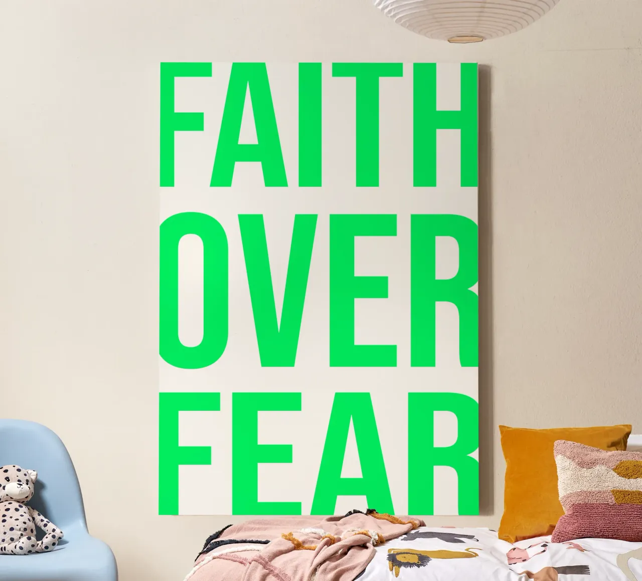 OVER Series- faith over fear (5 colors) canvas by OVER SERIES